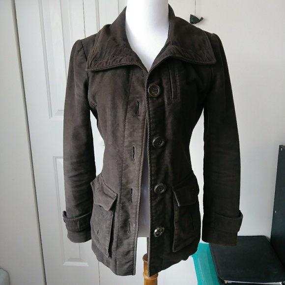 GAP fitted chocolate fall to winter coat jacket - Picture 1 of 5
